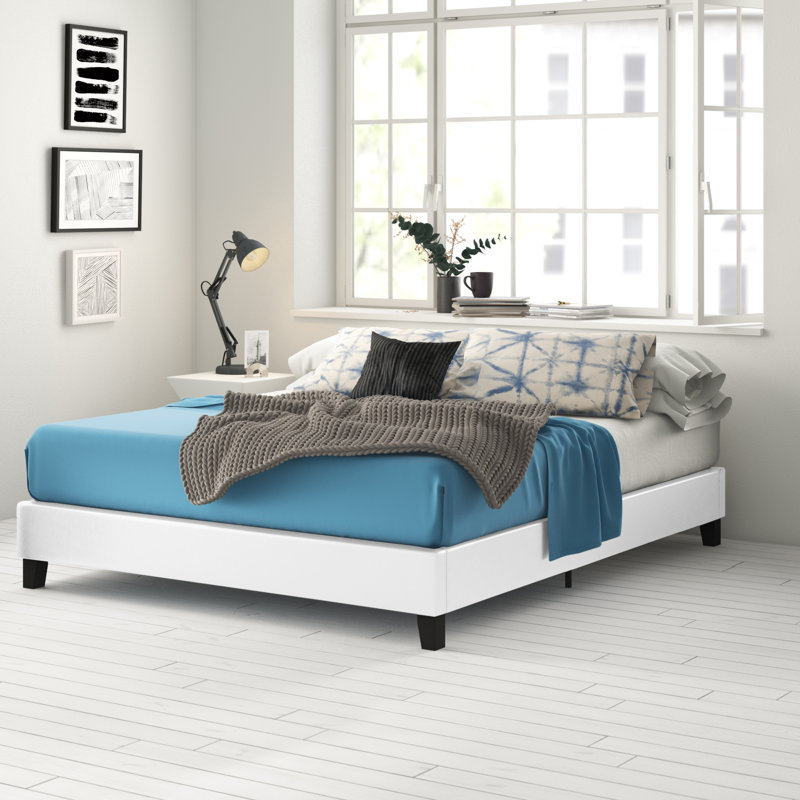 Lit plateforme Acton, Grand, Blanc