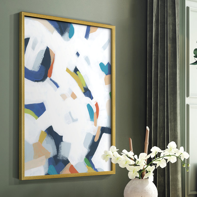 Bright Orbit I, reproduction encadrée - bois massif, Or, H 10 po x l 8 po