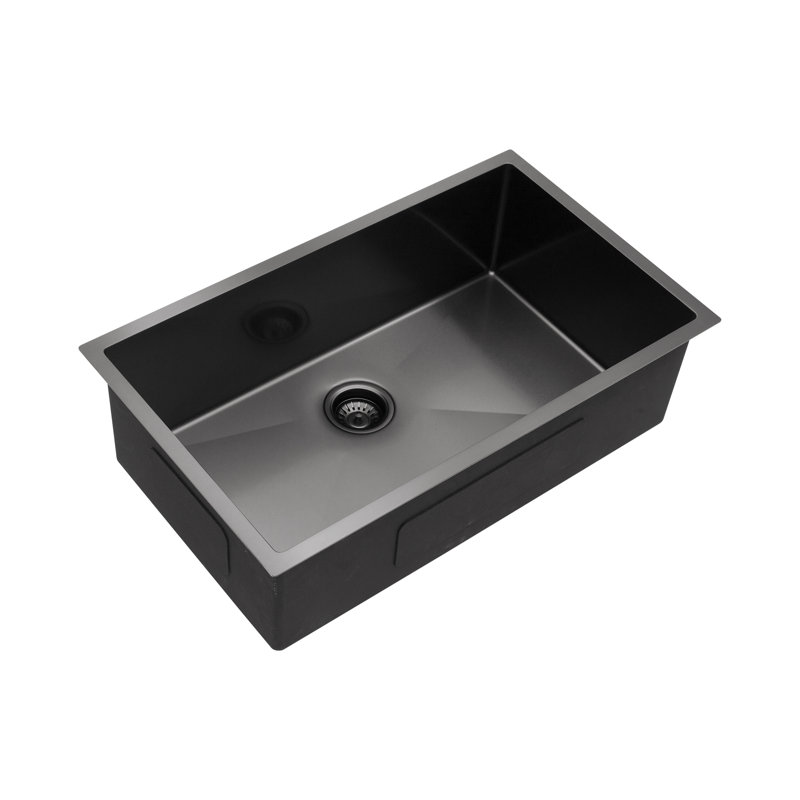 Évier de cuisine encastré à simple cuve en acier inoxydable 33 po x 19 po x 10 po