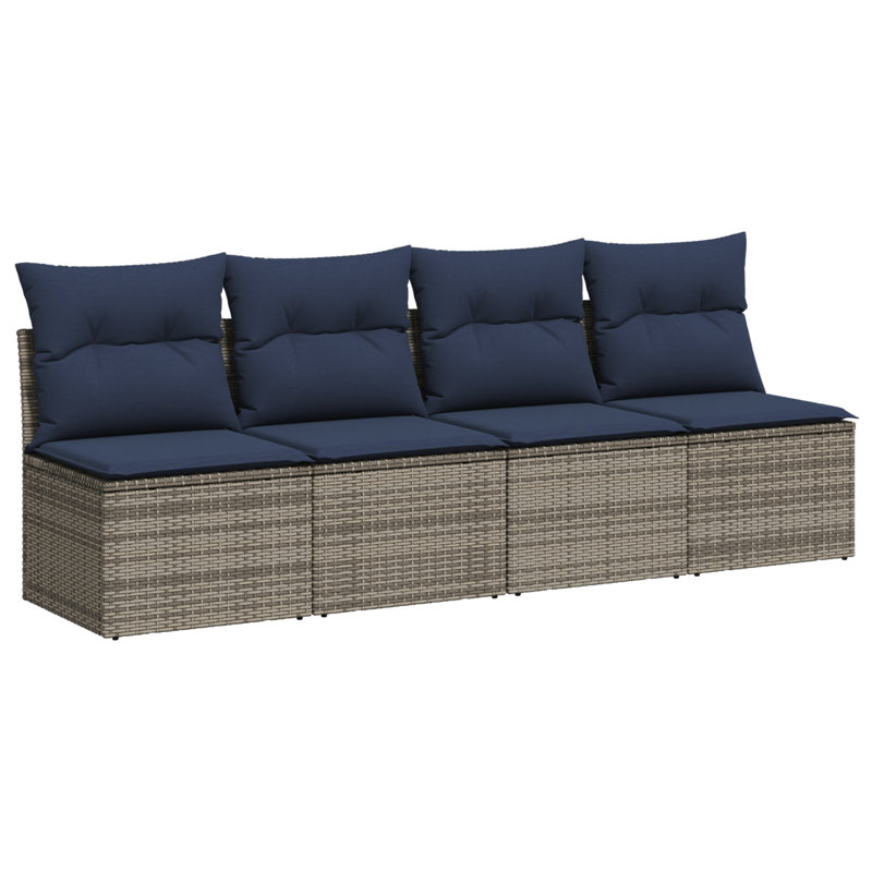 Canapé de jardin avec coussin vidaXL 227 x 62 x 69 cm