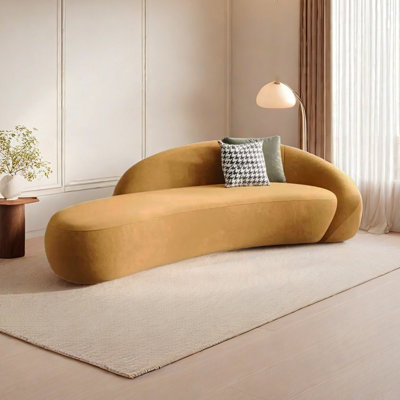 Modern Simple Comfy Curved Indoor Chaise Lounges