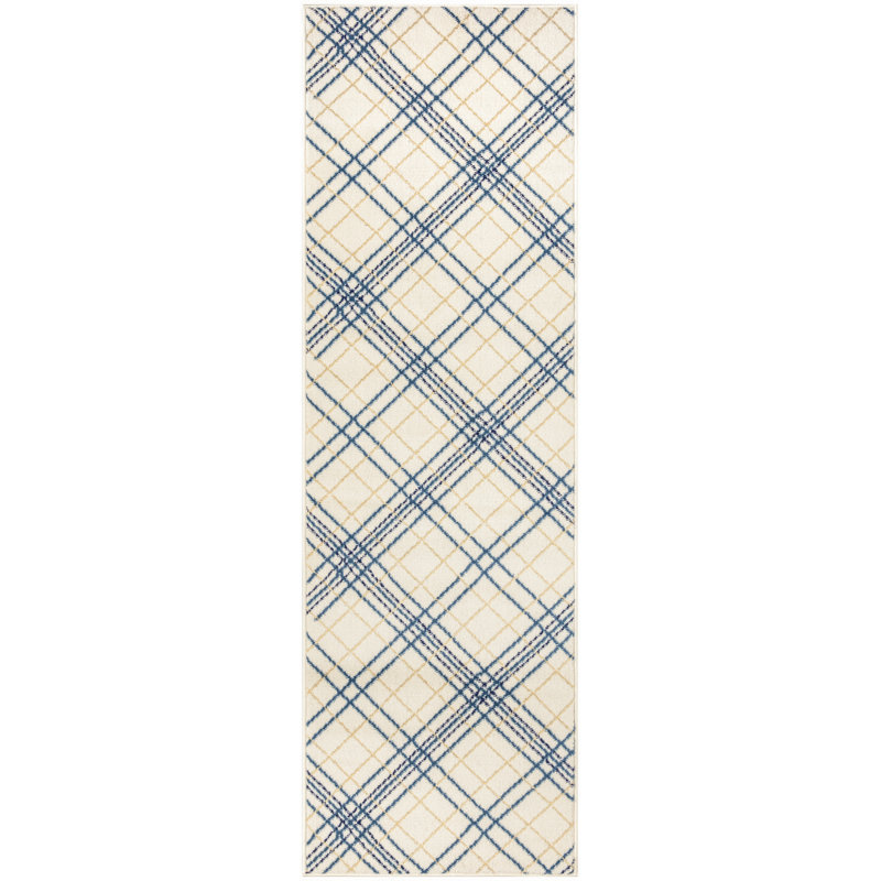 Plaid Indoor Rug, Rectangle 2'3" x 7'3"