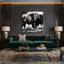 Faune, bison américain, art mural sur toile-1132561030