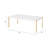 White & Gold Finish Coffee Table