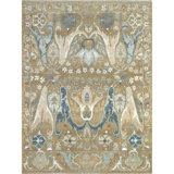 Hand Knotted Wool Area Rug in Camel