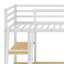 Twin Size Metal&Wood Loft Bed With Desk And Shelves-1034766301