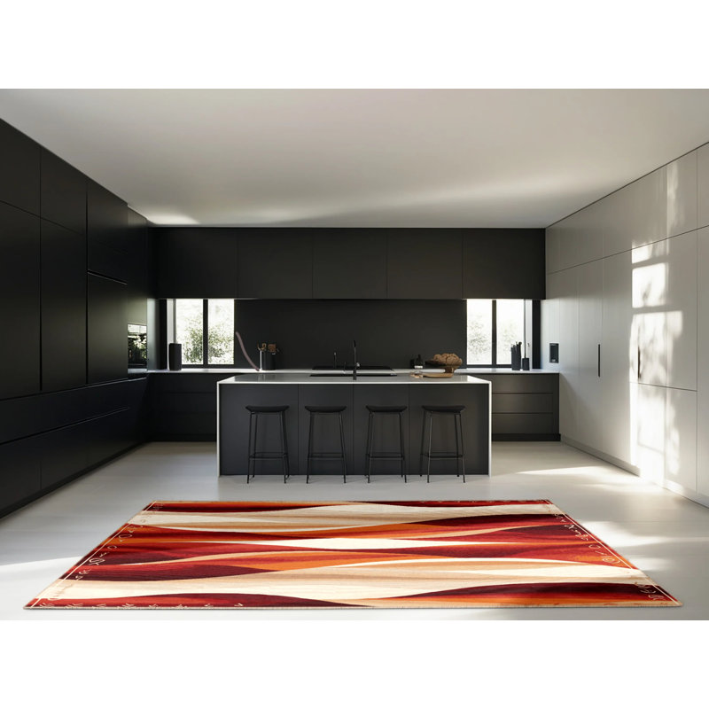 Scarlet Winds Rug, Rectangle 5' x 8'