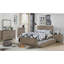 Mobilier de chambre à coucher brossé à fil métallique gris chaud 1 pièce
