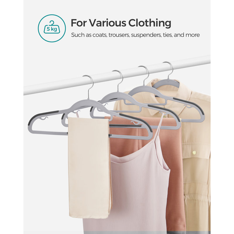 Bletsoe Non-Slip Standard Hanger, 50, Grey