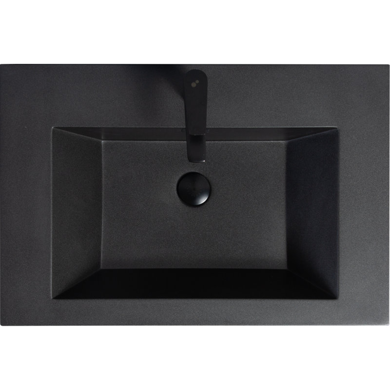 Meuble-lavabo simple 30 po avec plateau en quartz Mungovan