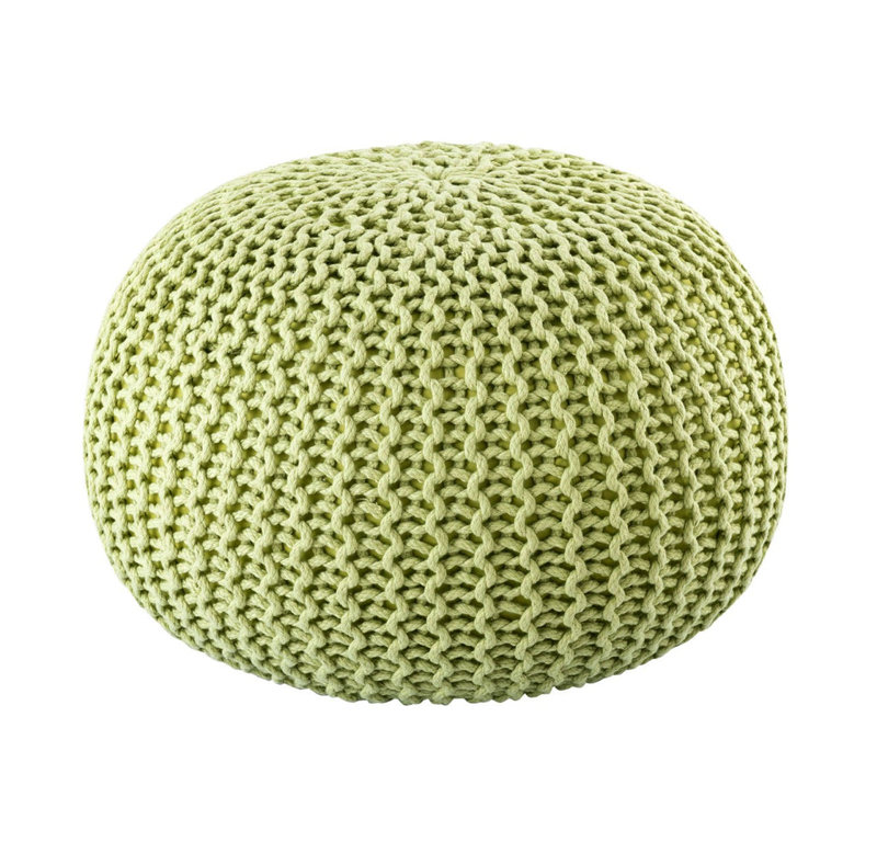 Iyana 55cm Wide Pouf Ottoman, Green