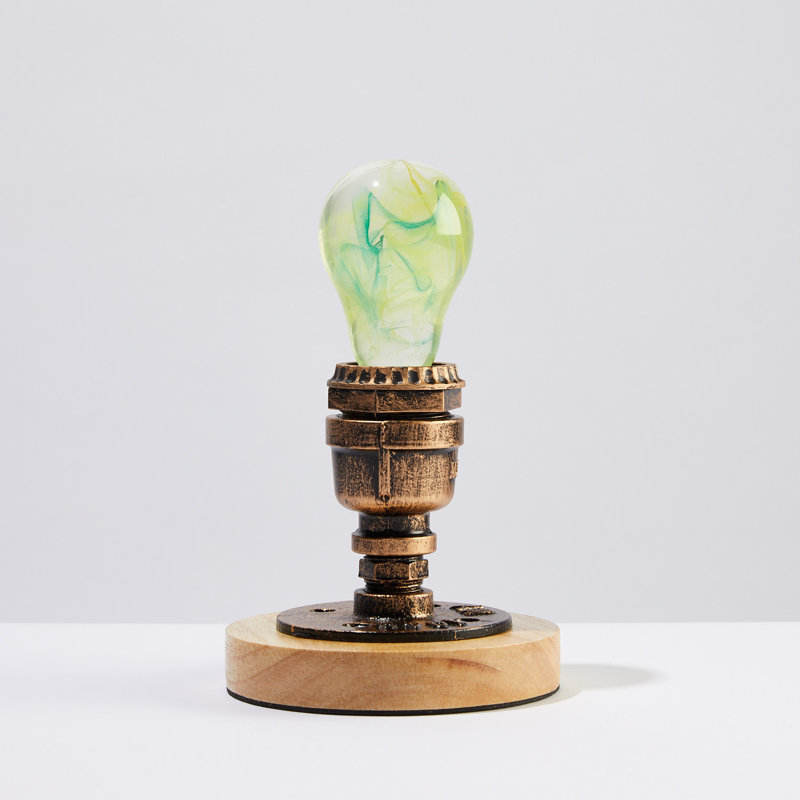 Lampe de table en bois 9,8 po Ghugas