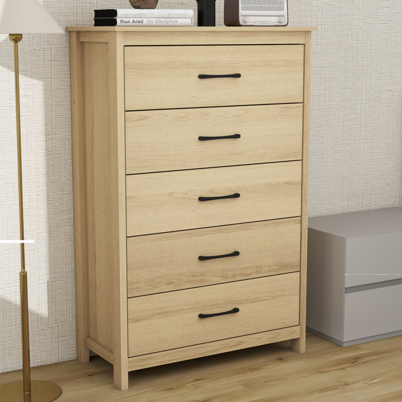 Allysyn 5 Drawer Dresser, Natural