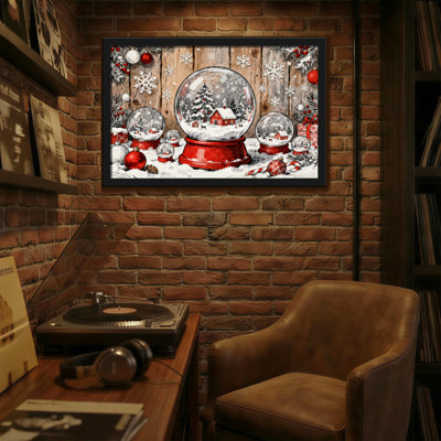 Christmas Christmas Snow Globe Winter Scene Pattern