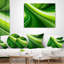 Lignes vertes abstraites - Coussin imprimé abstrait