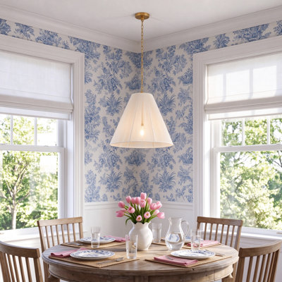 Suspension conique bohème à 1 lumière, 51 cm (20,1 po), intensité variable, avec abat-jour tissé beige, idéale pour le salon, la cuisine ou l'îlot central.