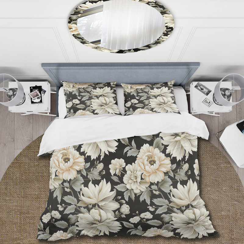 Ensemble de housse de couette Decari Haldon, Housse de couette pour grand lit et 2 taies décor