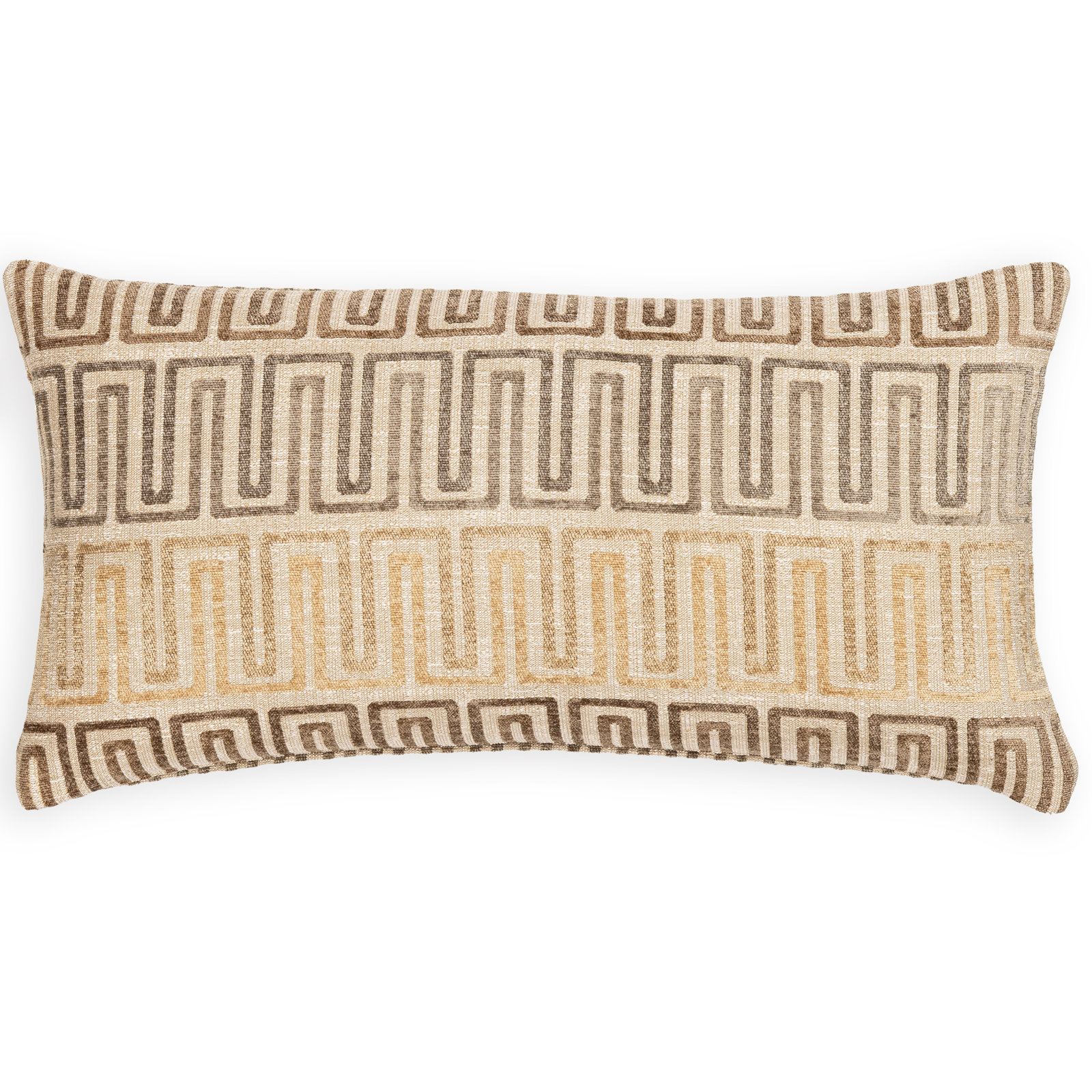 Floating Cubes Accent Pillow, Sand Geometric, Feather, Square 18"