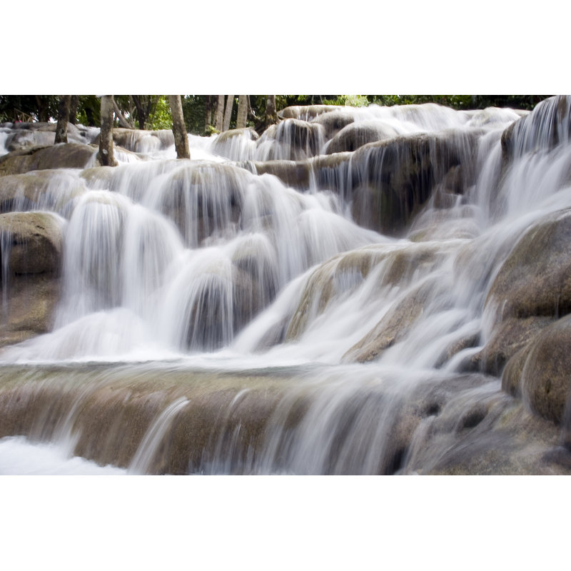 Cascading Waterfall - Wrapped Canvas Print, 30cm H x 46cm W x 3.8cm D
