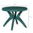 Outsunny 36.25" Dia Round Plastic Patio Table with Umbrella Hole, Outdoor Bistro Dining Table