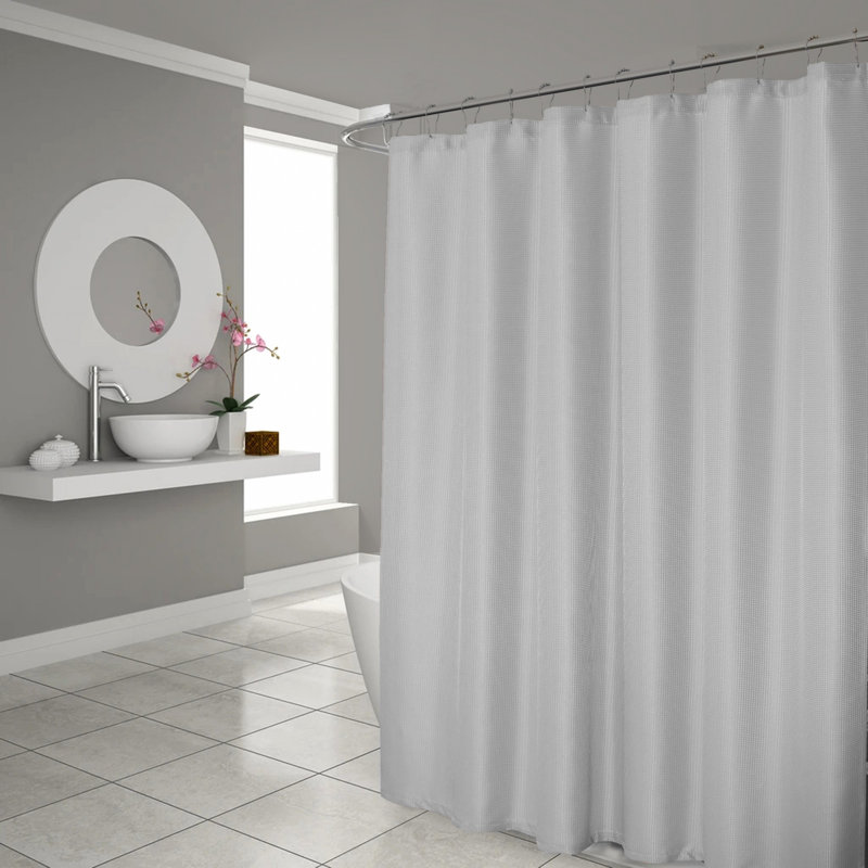 Rideau de douche simple de couleur unie, Argent