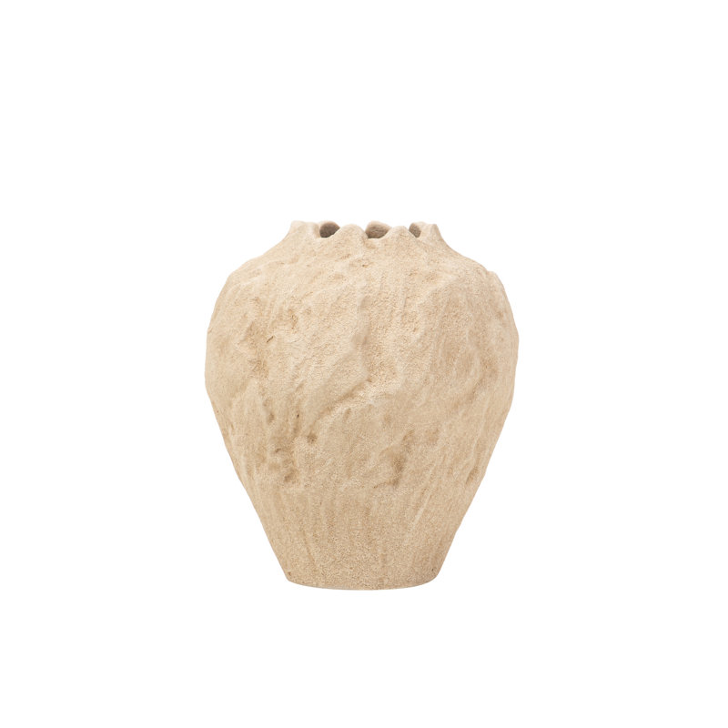 CERAMIC VASE, Brown, 20cm