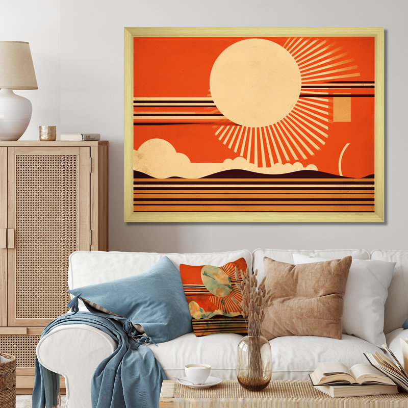 «Abstracted Energy In Art II», reproduction d'art sur toile, H 12 po x l 20 po x P 1 po, Encadrement doré