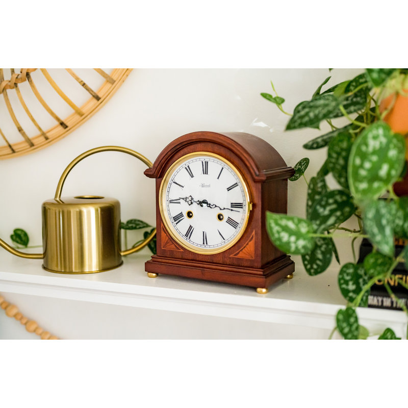 Liberty American Traditional Analog Solid Wood Mechanical Tabletop Clock