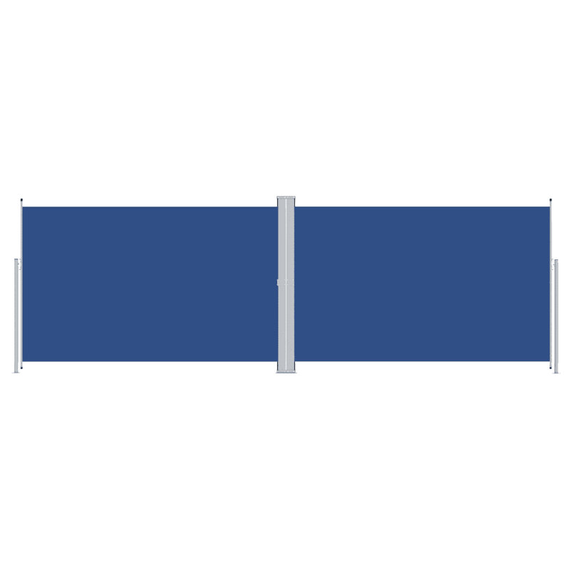 Dakota Fields 600cm W Plastic Cover Motorised Retractable Side Awning, Blue
