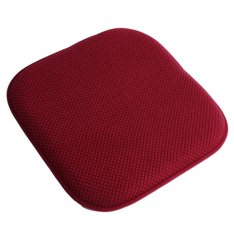 Coussin de siège en mousse viscoélastique épais et confortable Saurya Premium, Bourgogne