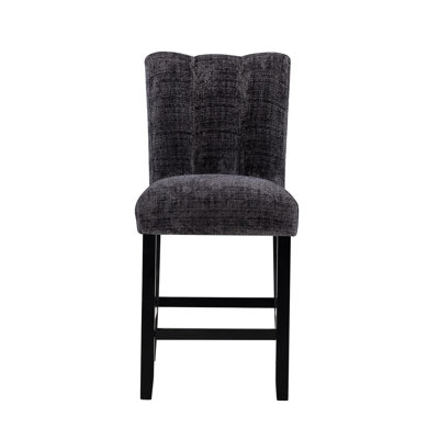Ensemble de 2 tabourets de bar gris foncé Magaly