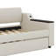 Lit de jour moelleux moelleux avec accoudoirs de rangement, lit gigogne escamotable et connectivité USB