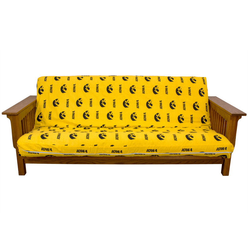 NCAA Box Cushion Futon Slipcover, Iowa