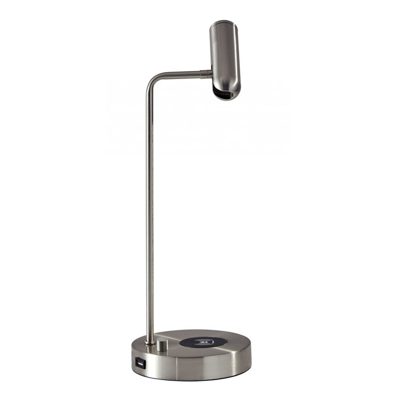 Kadro Metal Desk Lamp, Brushed Steel