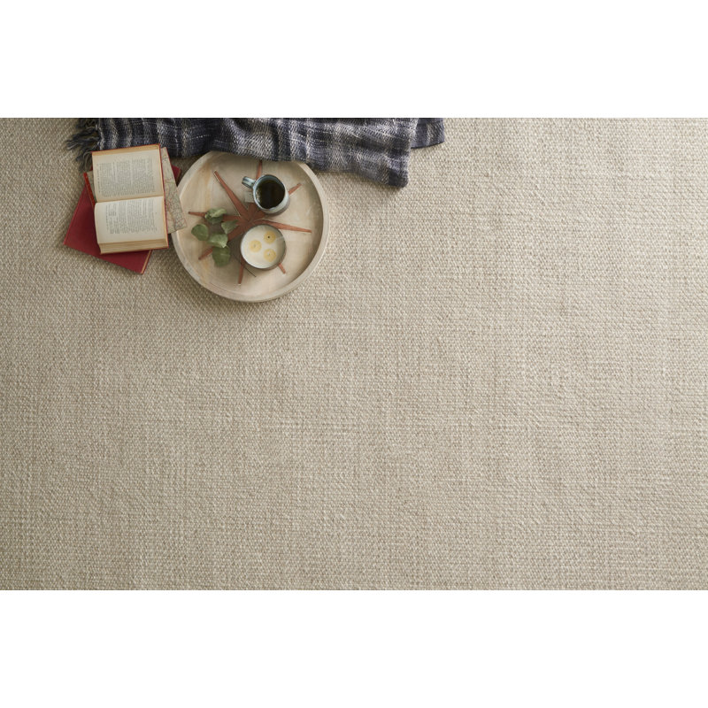 Tapis brun clair en laine noué à la main Rabon, Rectangle 9 pi 3 po x 13 pi