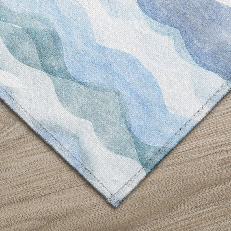 Upminster Washable Abstract Indoor / Outdoor Rug, Round 8'