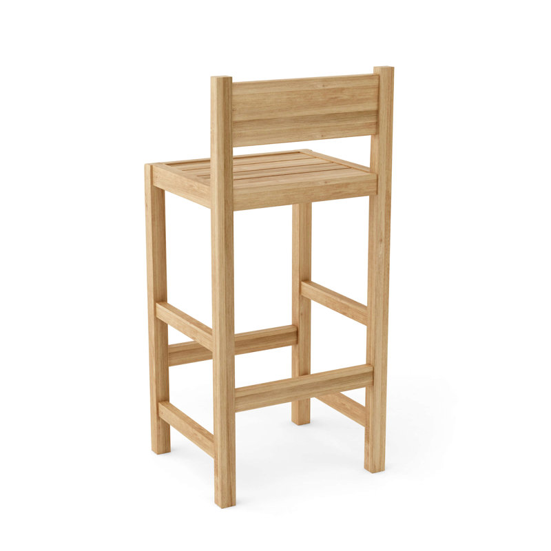 Sedona Outdoor Teak Bar Stool, (No Cushion)