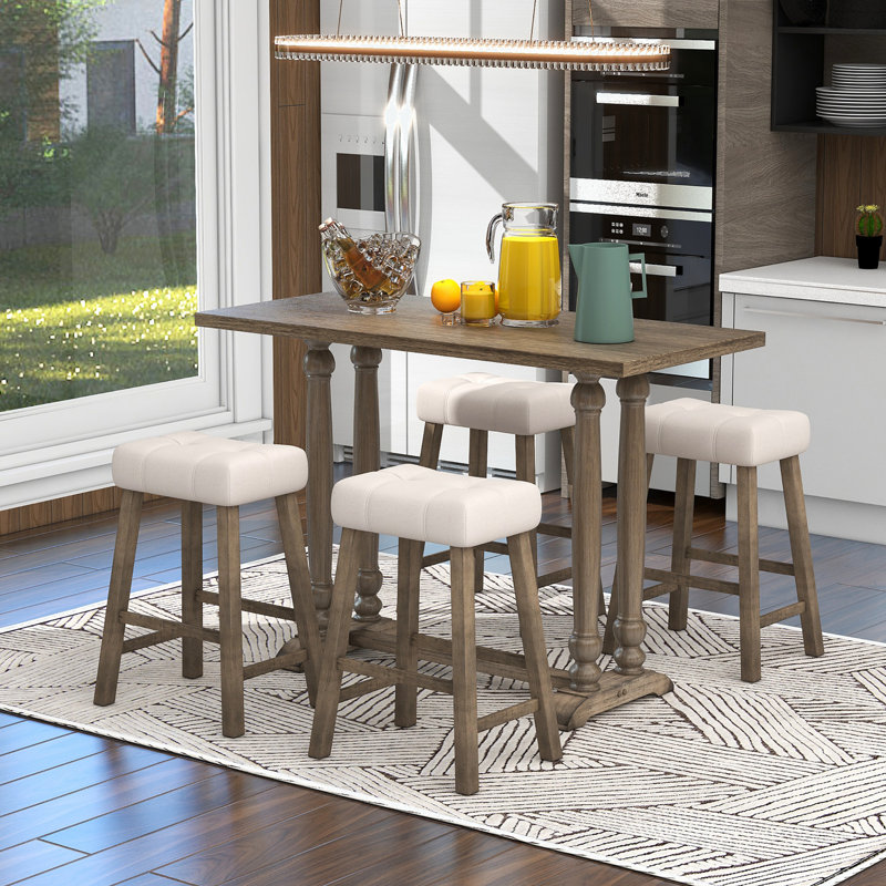 Ensemble repas pour 4 personnes Ilonca, Brun clair, Brun clair