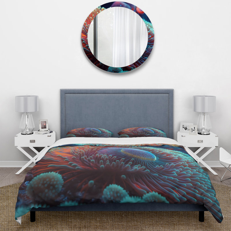 Ensemble de housse de couette en microfibre / polyester In The Ocean, Housse de couette pour très grand lit et 2 très