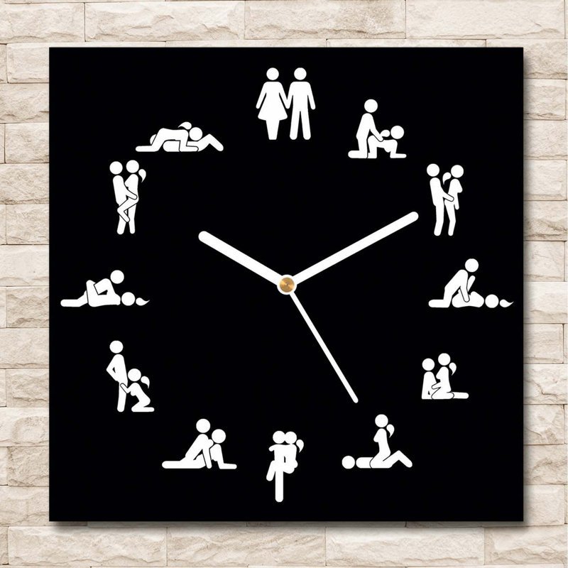 Glass Wall Clock, White