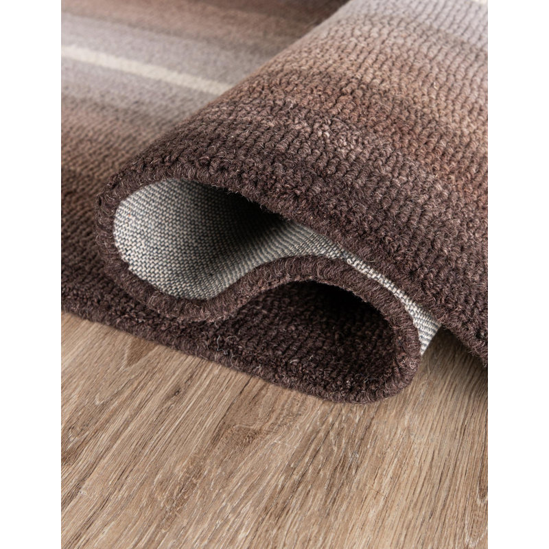  Ombre Wool Rug, Brown, Runner 2' x 6'1''