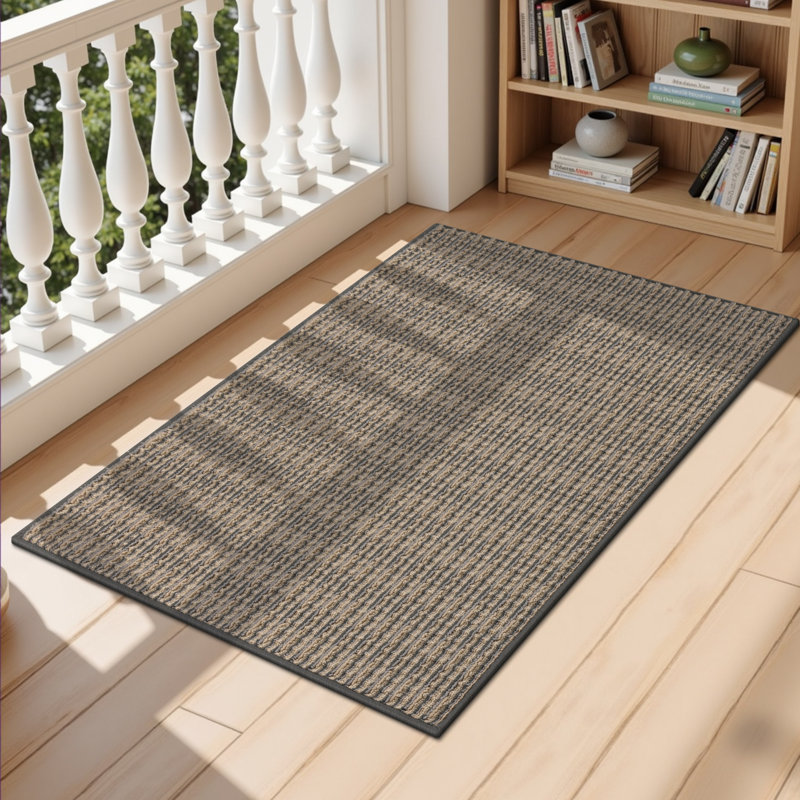 Machine Washable Non-Slip Indoor Outdoor Doormat, Brown, 48" L x 32" W