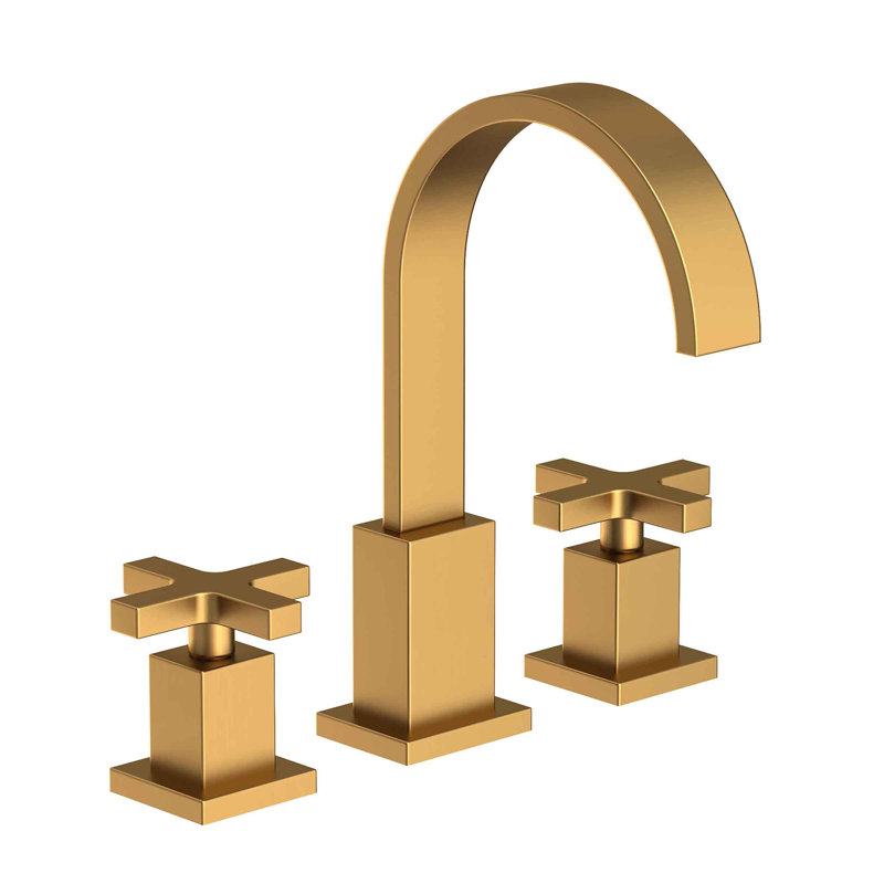 Secant Widespread Bathroom Faucet with Drain Assembly, Satin Bronze (PVD)