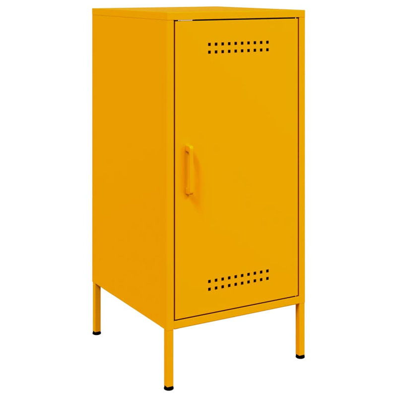 Amielle Steel Accent Cabinet, Mustard Yellow