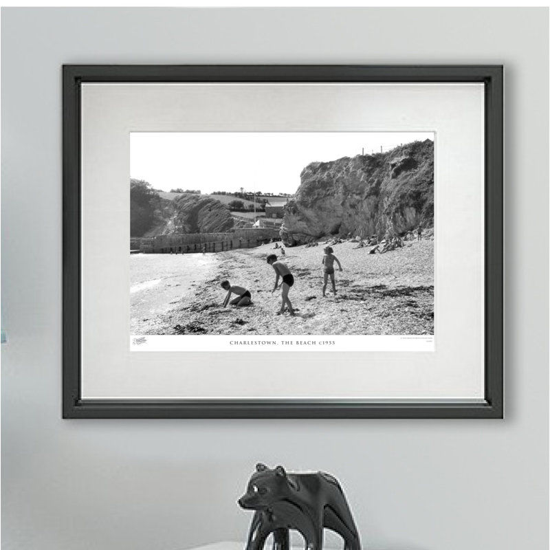 Charlestown, The Beach C1955 - Single Picture Frame Print, 40cm H x 50cm W x 2.3cm D
