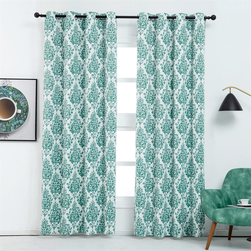 Darrie Blackout Curtains / Drapes Pair, 52" W x 84" L, Green