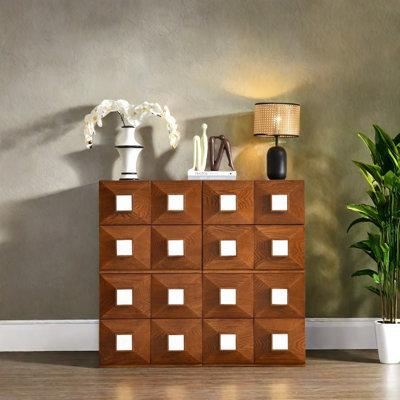 Solid Ash Wood  Console Cabinet