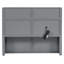 Grand lit plateforme avec rangement hydraulique, tête de lit à DEL et 2 tiroirs de chargement, compartiment en bois gris, tête de lit, possibilité-1788020111-1788020108