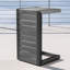 Table moderne gris - aluminium, pour la relaxation extérieure