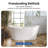DeerValley Horizon 67" x 31" Freestanding Double Slipper Soaking Acrylic Bathtub with Overflow Drain DV-1T153S